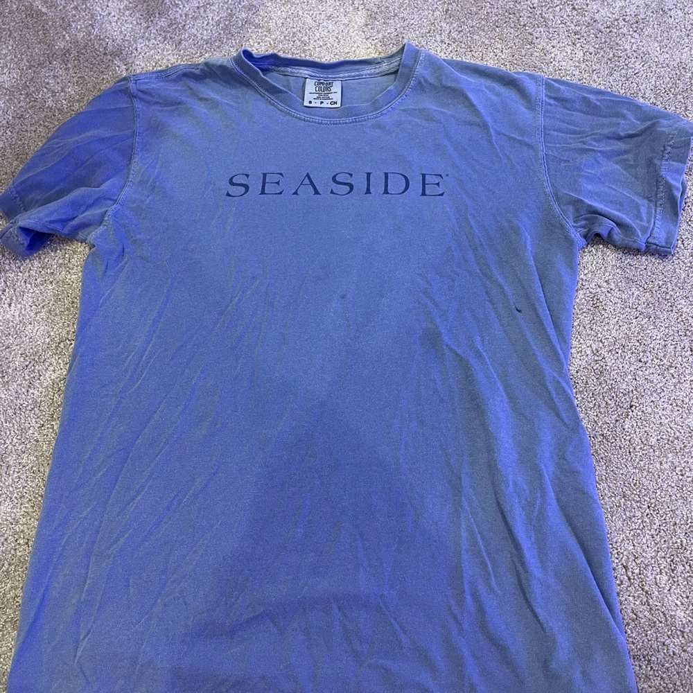 seaside blue short sleeve shirt size small